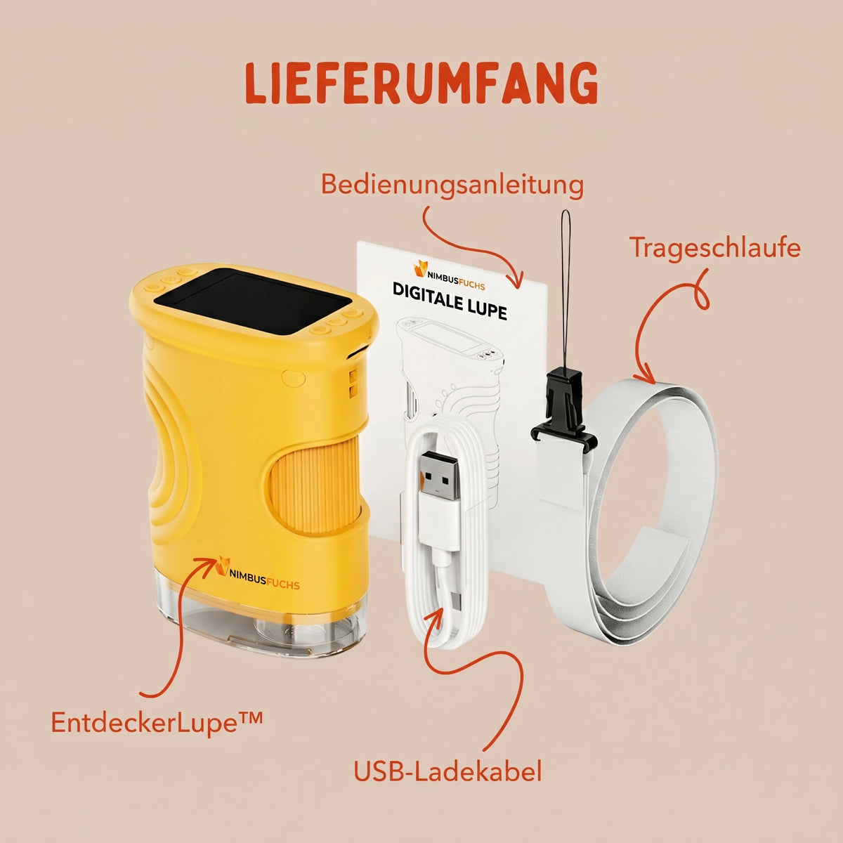 NIMBUSFUCHS™ EntdeckerLupe™ – Die digitale Lupe für kleine Entdecker