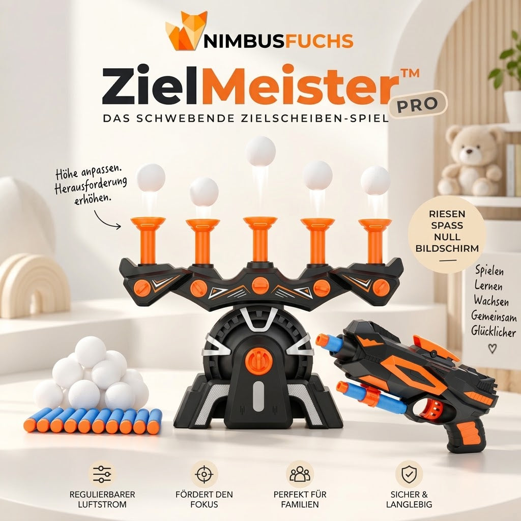 ZielMeister™ – Schwebendes Zielspiel für Kinder mit Soft-Darts